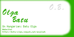 olga batu business card